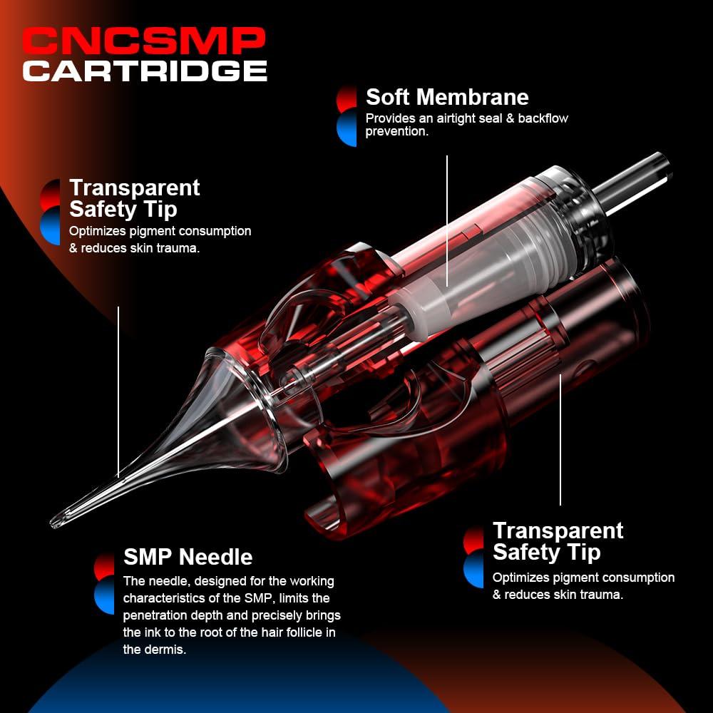 Cartuchos de Agujas CNC 20Pcs 0.18mm 3RL Maquillaje Permanente