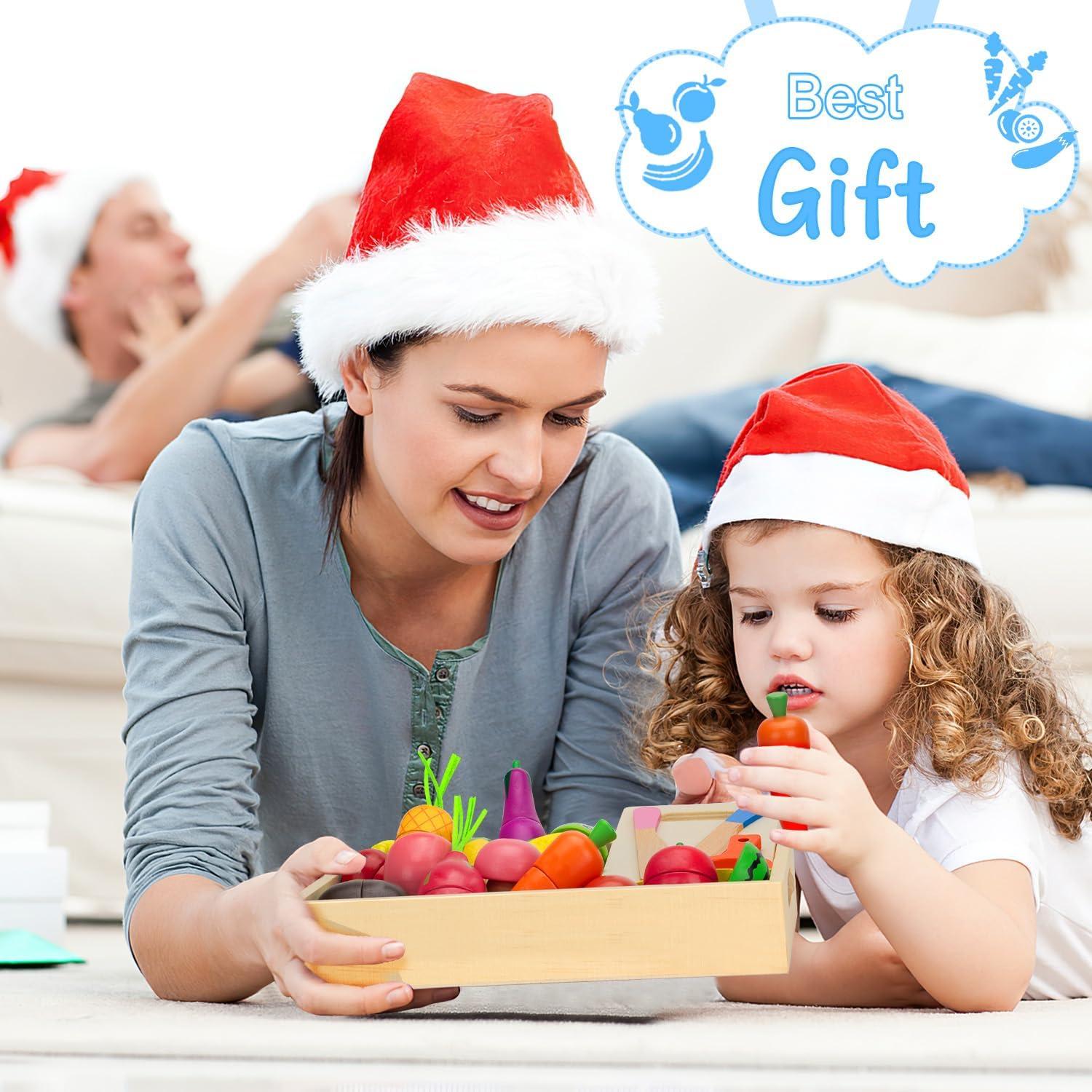 Juego de Comida de Madera GOPLACS para Niños 3-12 Años