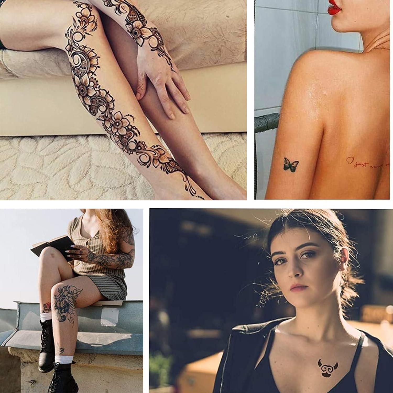 Kit de Tatuajes Temporales Moteng - 7 Colores, 103 Plantillas