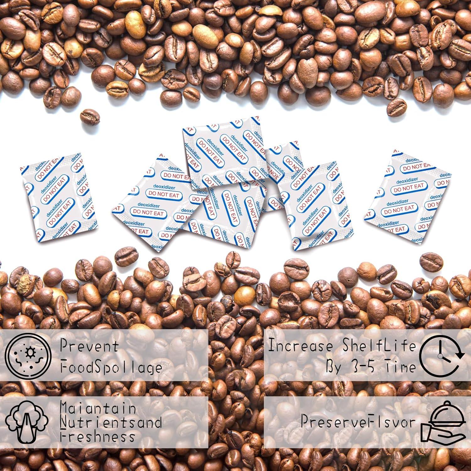 Absorbentes de Oxígeno 500cc Grado Alimenticio - 100 Unidades