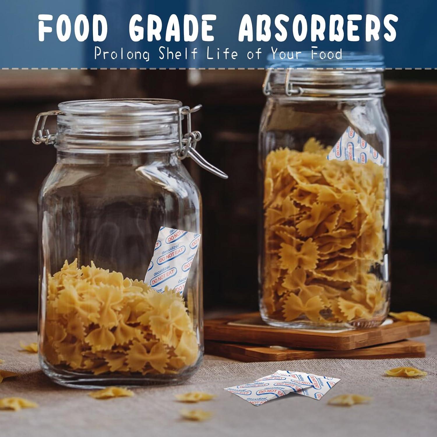 Absorbentes de Oxígeno 500cc Grado Alimenticio - 100 Unidades