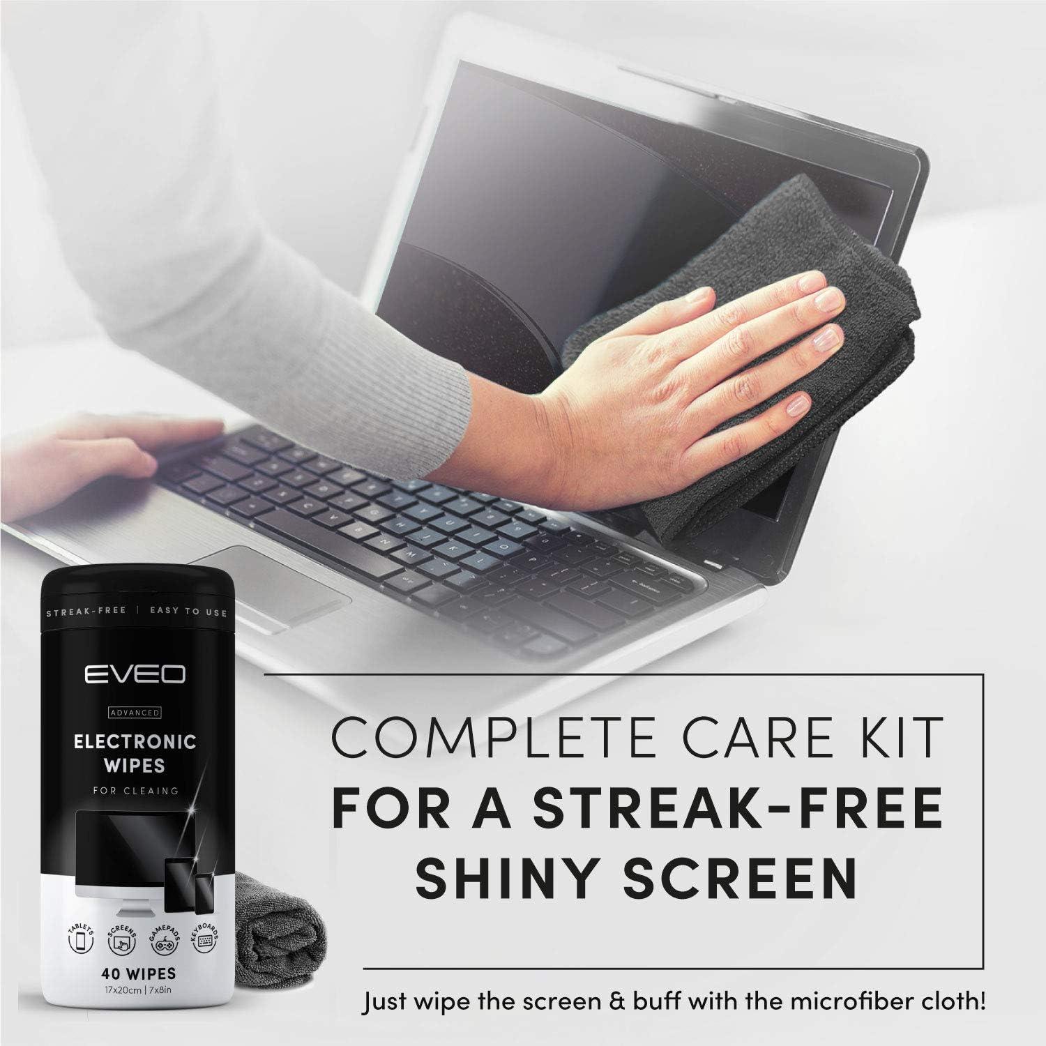 Toallitas Limpiadoras Electrónicas EVEO - 80 Unidades + Paño Microfibra