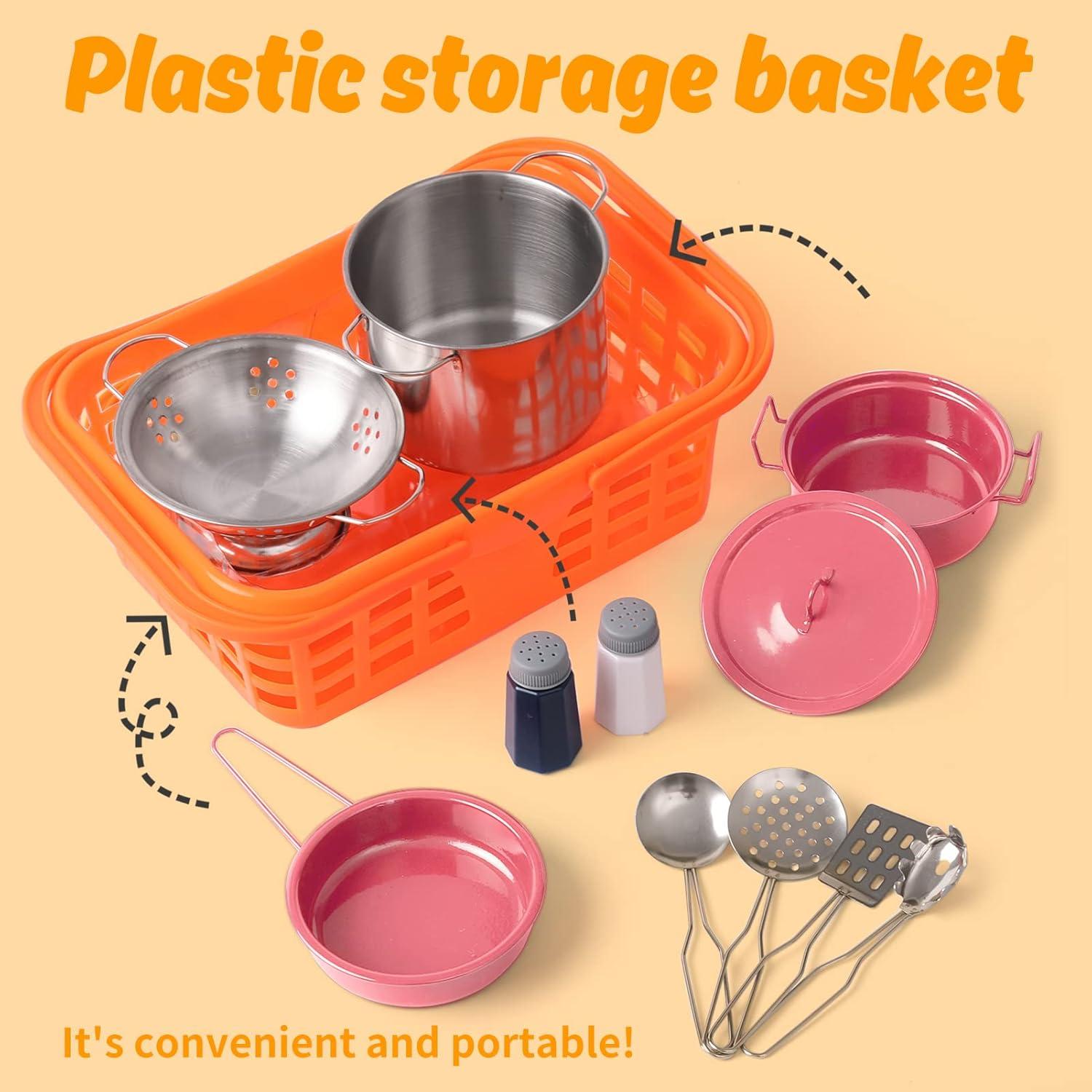 Juego de Cocina para Niños Veitch 14 Piezas Rosa