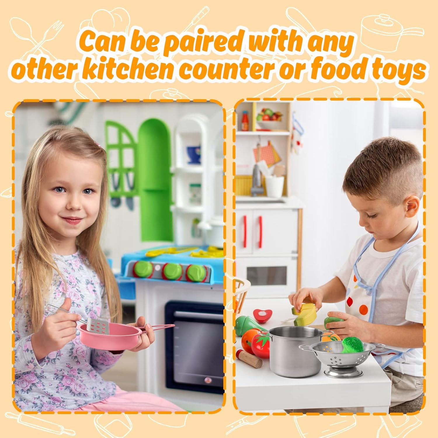 Juego de Cocina para Niños Veitch 14 Piezas Rosa