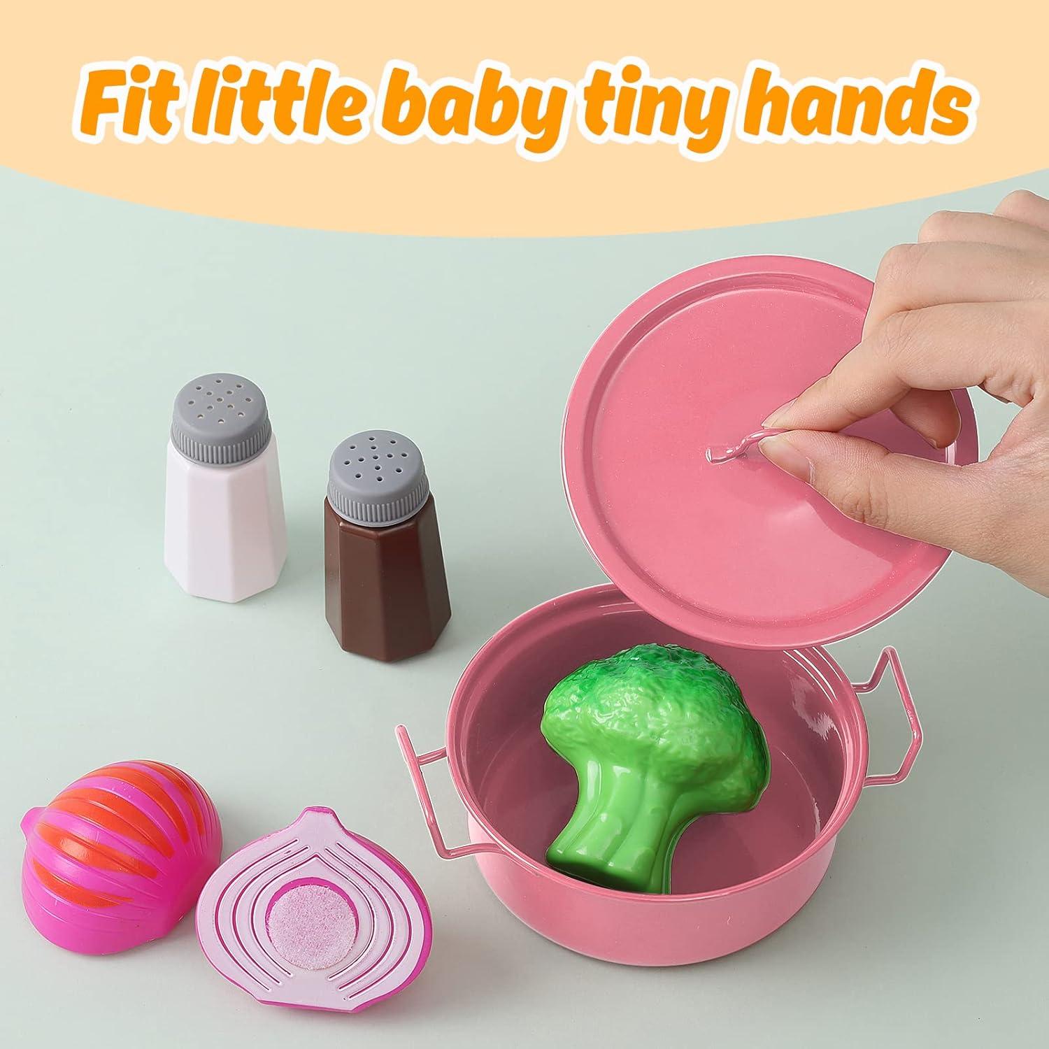 Juego de Cocina para Niños Veitch 14 Piezas Rosa