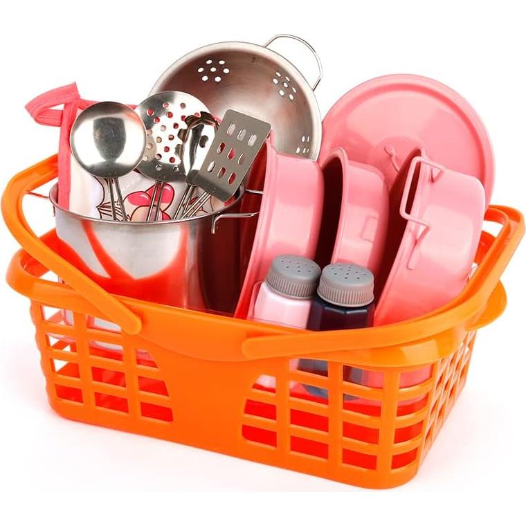 Juego de Cocina para Niños Veitch 14 Piezas Rosa