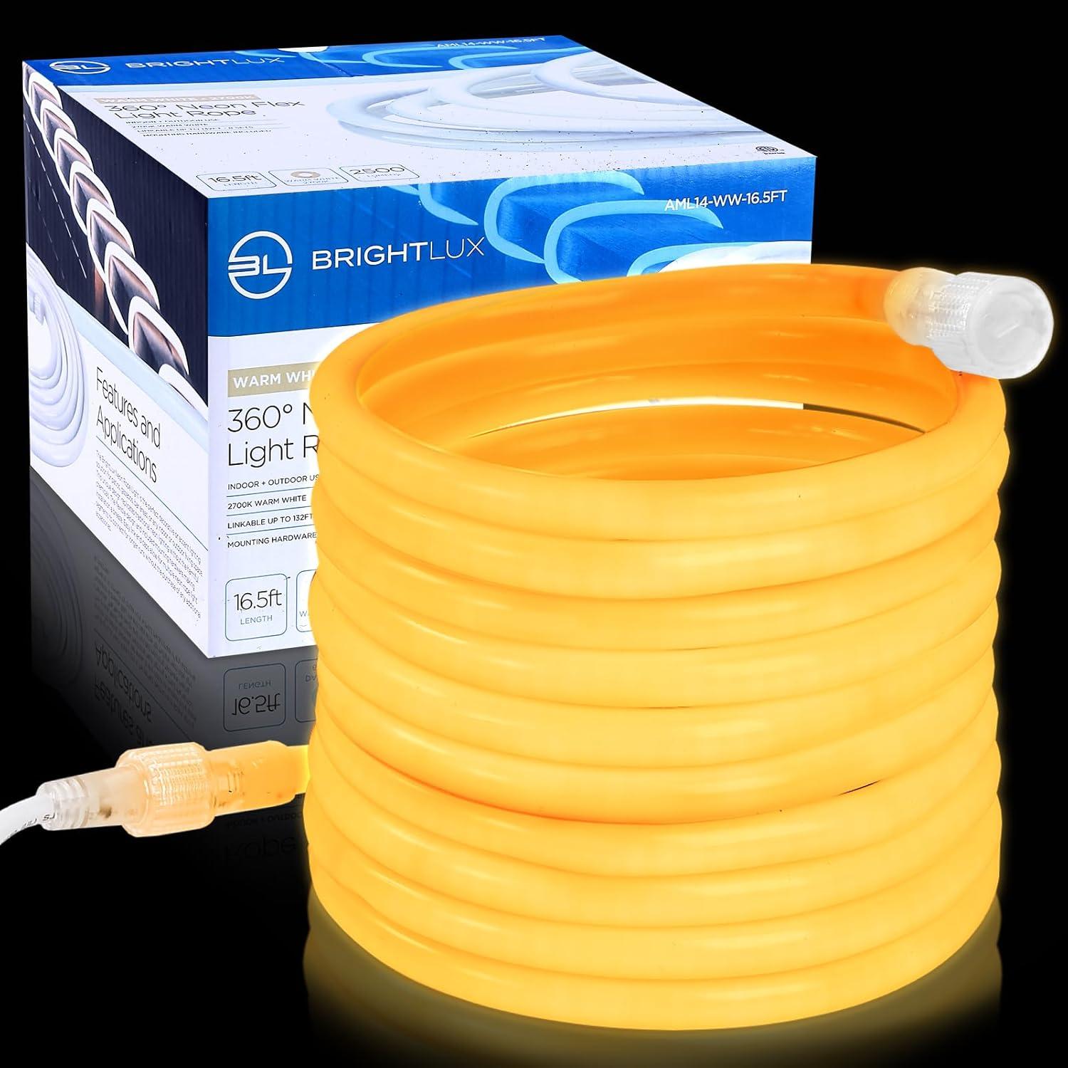 Luz de Cuerda LED BrightLux 5m Blanca Cálida 2700K Conectable