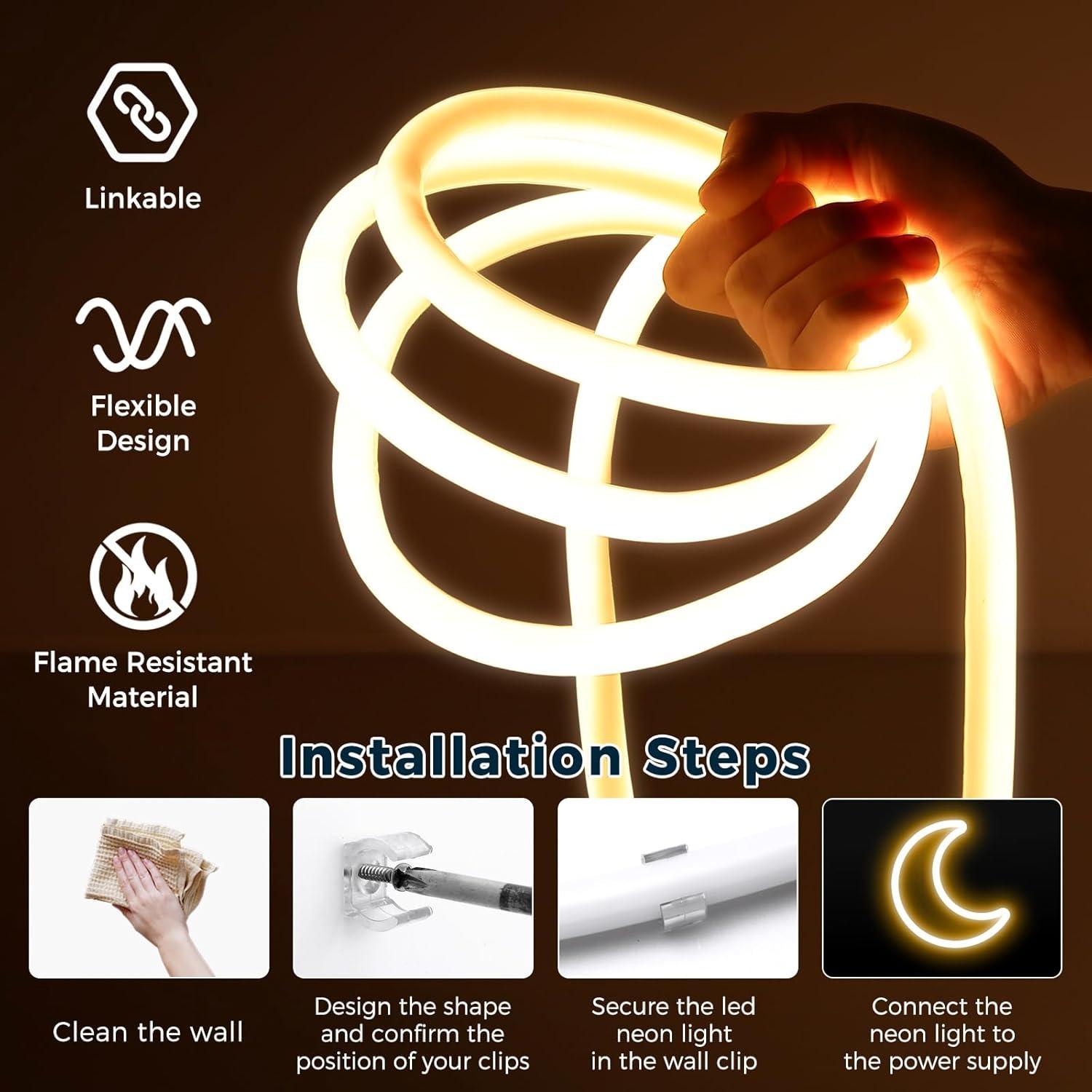 Luz de Cuerda LED BrightLux 5m Blanca Cálida 2700K Conectable