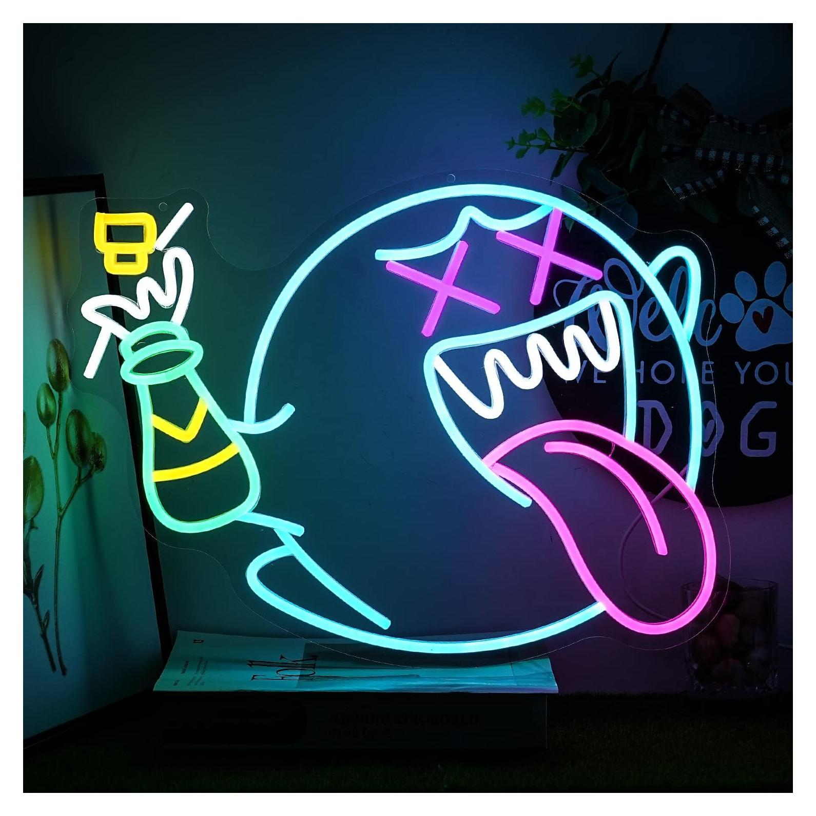 Luz de Neón Fantasma Alkkign 42x32 cm LED Decorativa