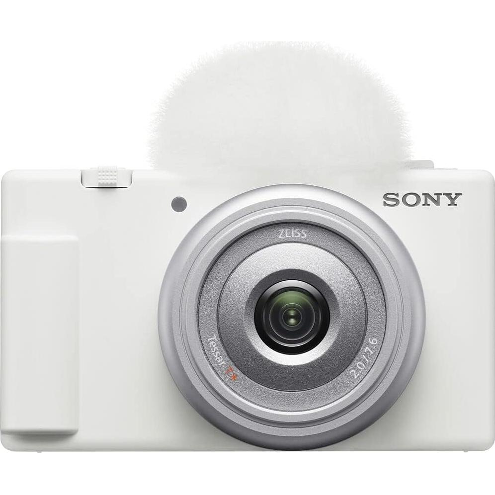 Cámara de Vlogging Sony ZV-1F Blanca + Kit 8 Piezas 64GB