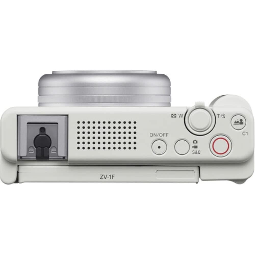 Cámara de Vlogging Sony ZV-1F Blanca + Kit 8 Piezas 64GB