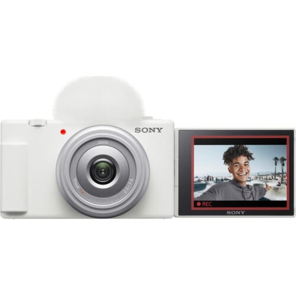 Cámara de Vlogging Sony ZV-1F Blanca + Kit 8 Piezas 64GB