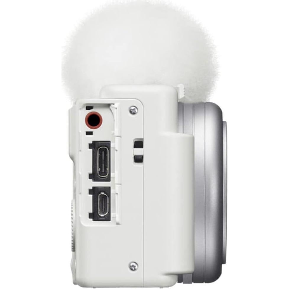 Cámara de Vlogging Sony ZV-1F Blanca + Kit 8 Piezas 64GB