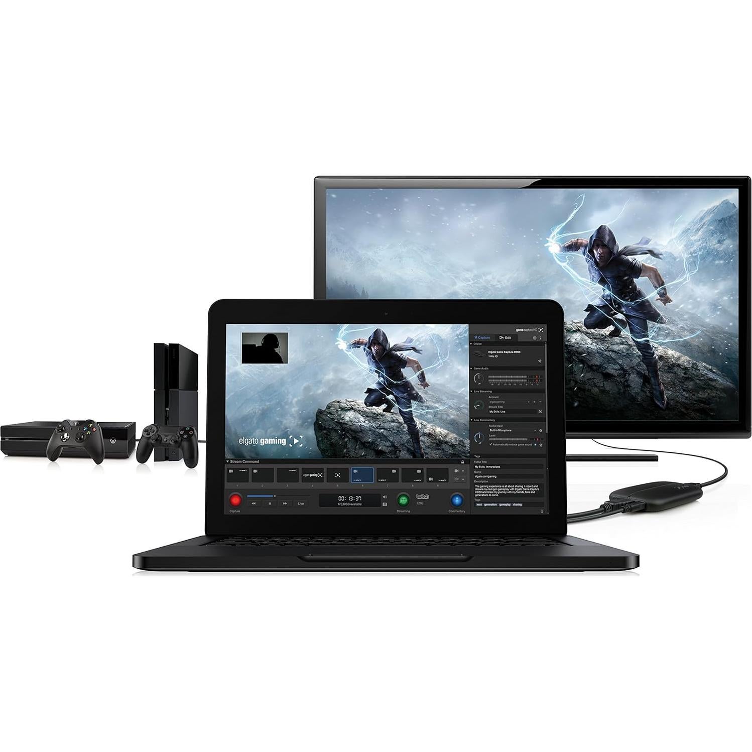 Elgato Game Capture HD60 - Captura Gameplay 1080p 60fps