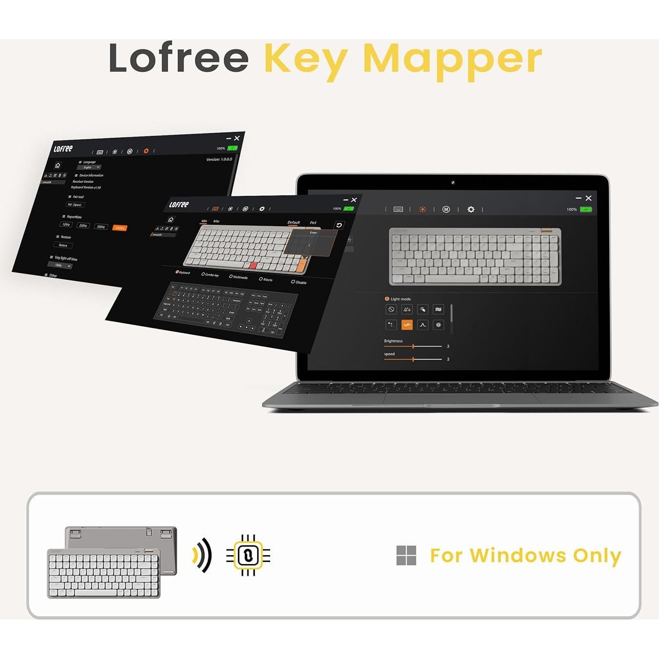 Teclado Mecánico Inalámbrico Lofree Flow Lite 84 Teclas Flamingo