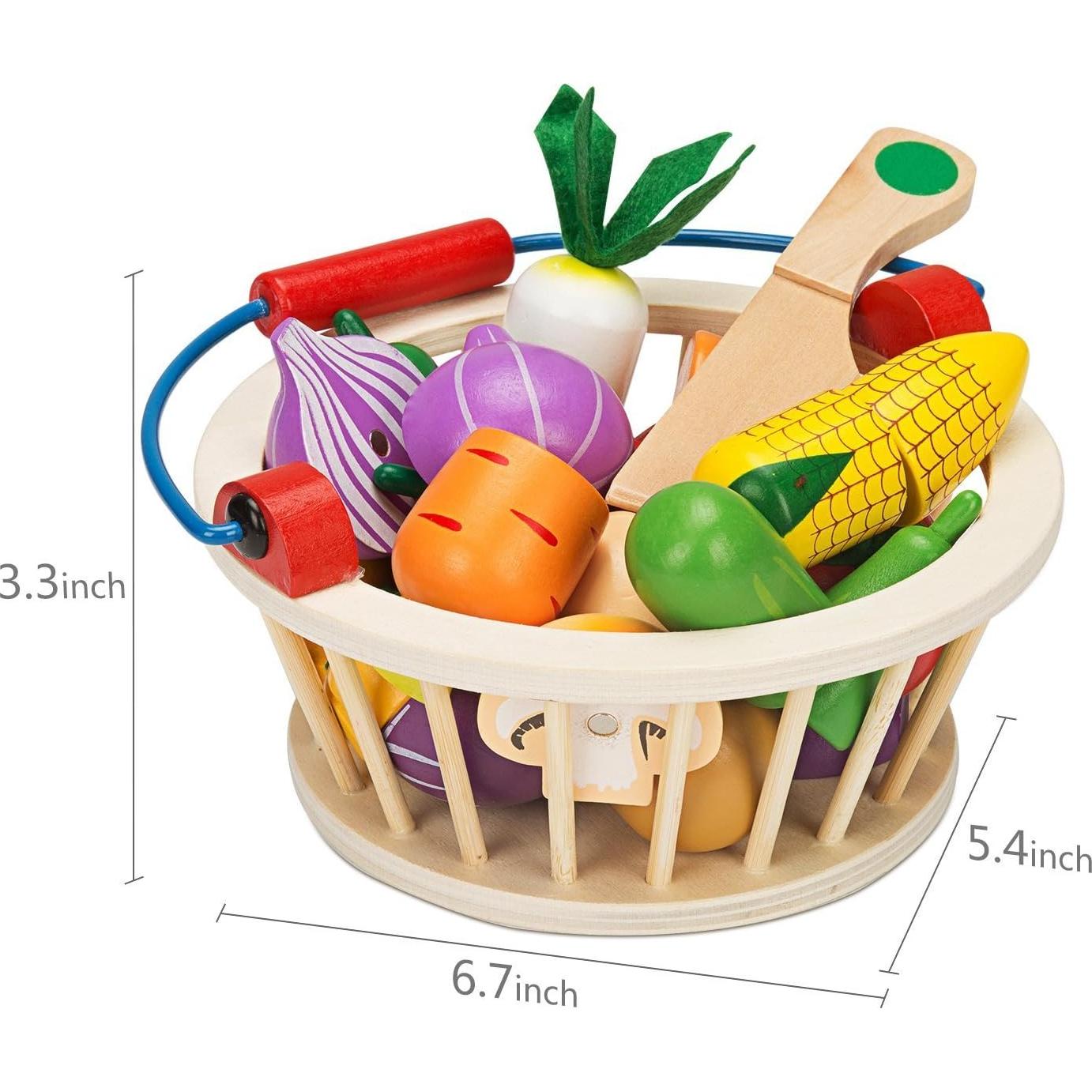 Conjunto de Juguetes de Frutas y Verduras Victostar 12 Piezas