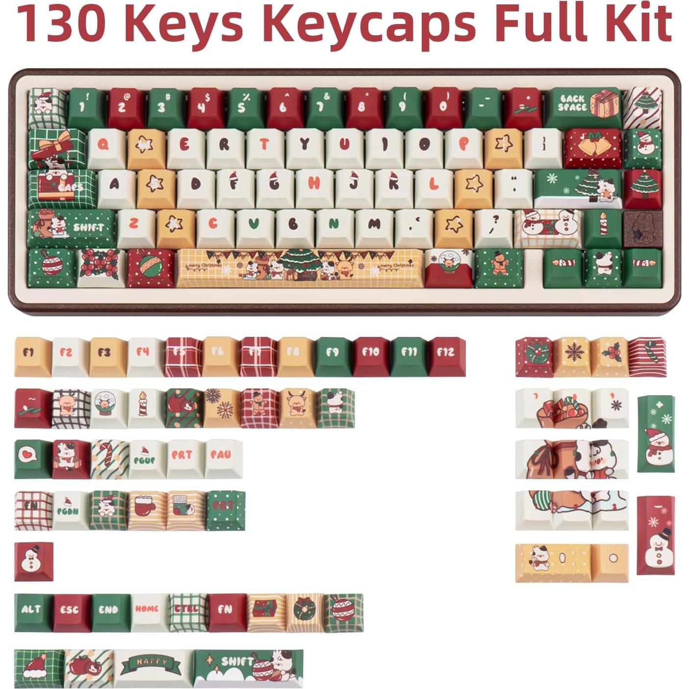 Juego de Teclas Navideñas JOLINTAL 130 PBT Cherry MX