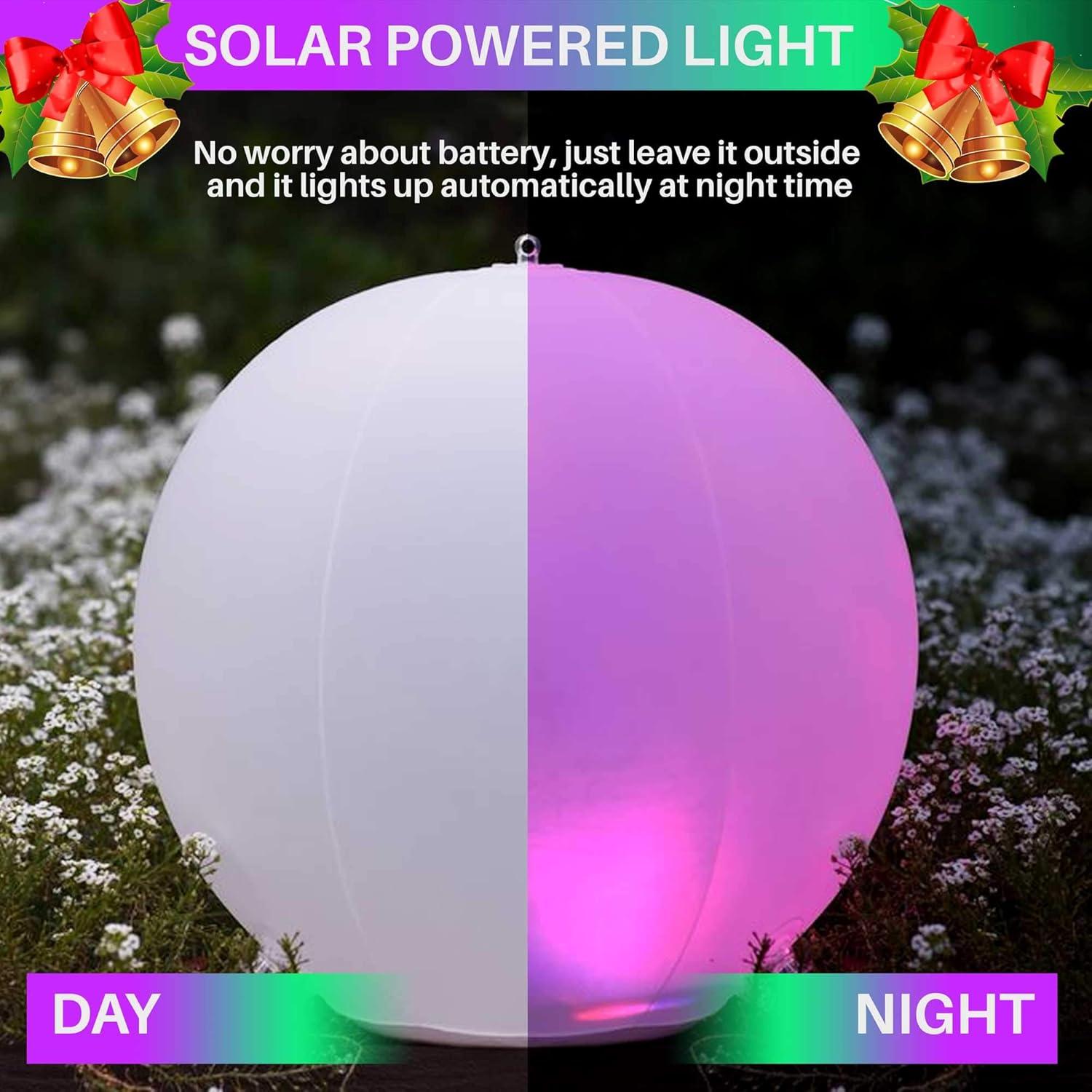 Luces Flotantes Solares HAPIKAY - Paquete de 2 Bolas 35.56 cm