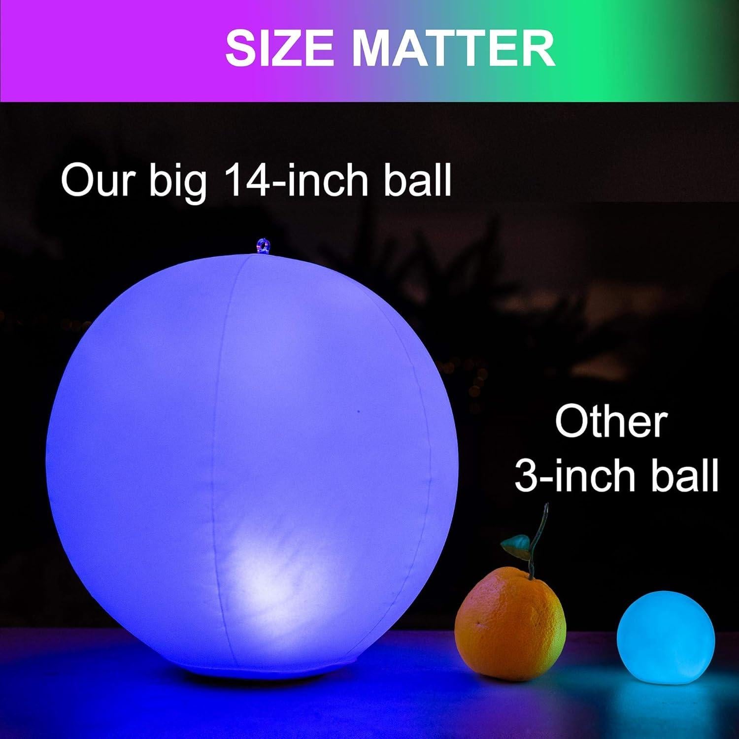 Luces Flotantes Solares HAPIKAY - Paquete de 2 Bolas 35.56 cm