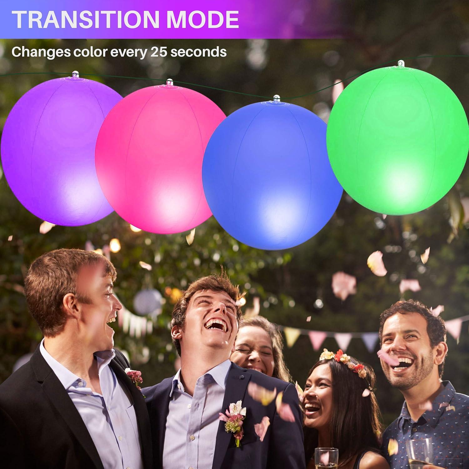 Luces Flotantes Solares HAPIKAY - Paquete de 2 Bolas 35.56 cm