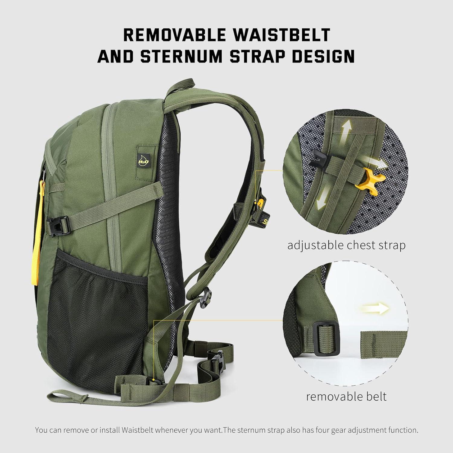 Mochila de Senderismo 20L SKYSPER LANTC20 Verde Militar