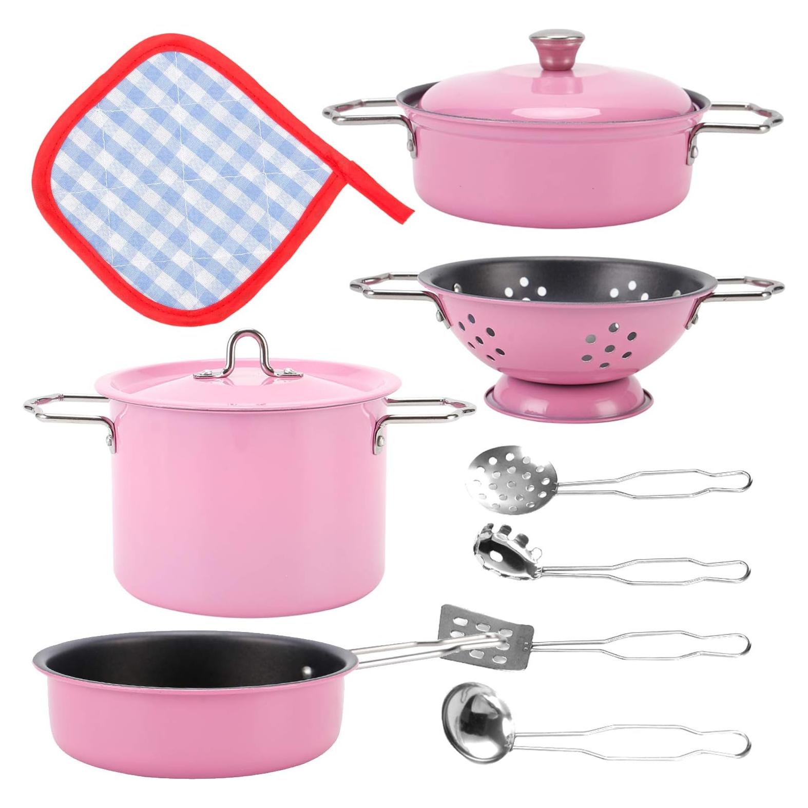 Set de Cocina para Niños Liberty Imports 11 Piezas Rosa