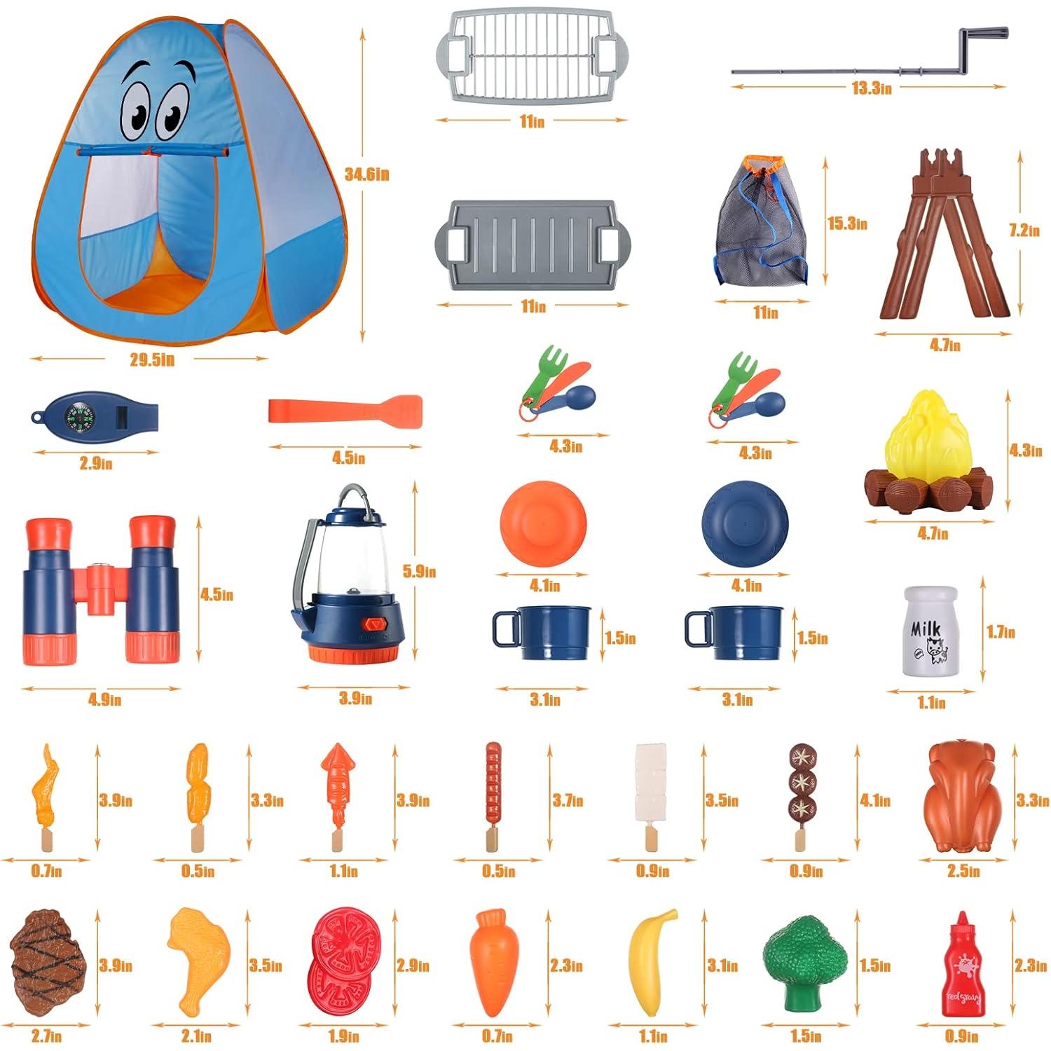 Juego de Camping para Niños ULOVEME con Tienda Plegable 1.18 kg