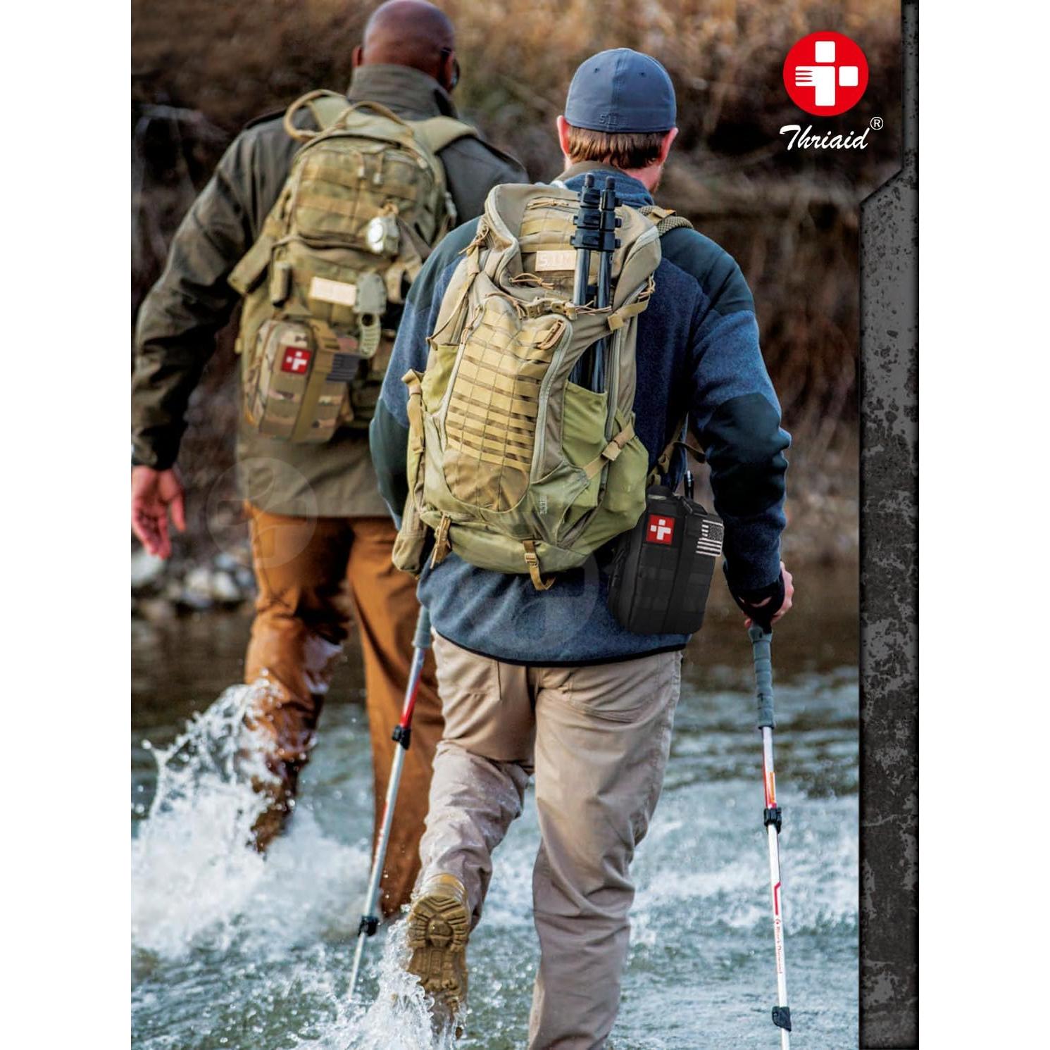 Kit de Primeros Auxilios Táctico THRIAID IFAK Negro 60 Piezas