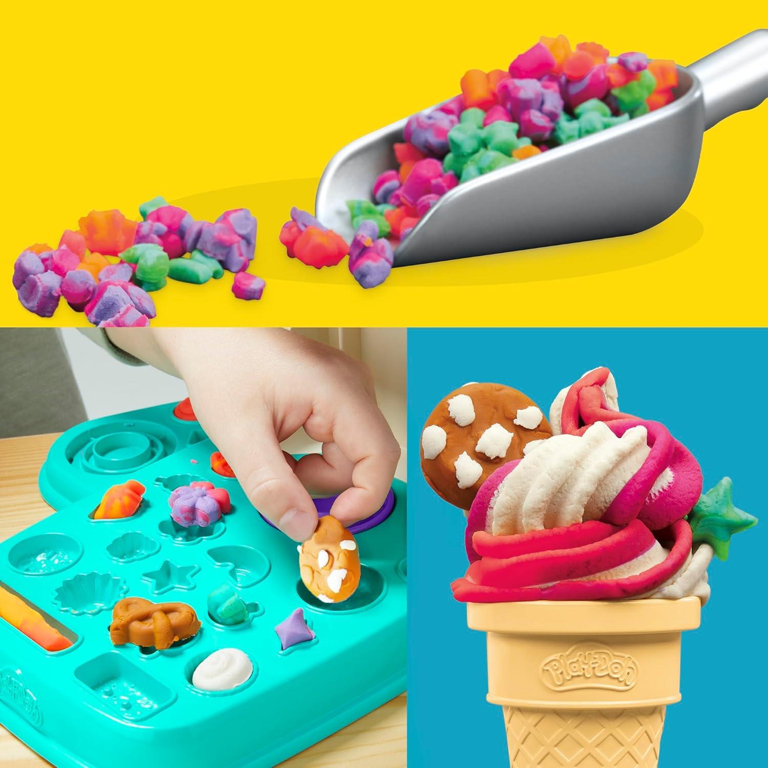 Juego de helados Play-Doh Arcoíris con 7 accesorios
