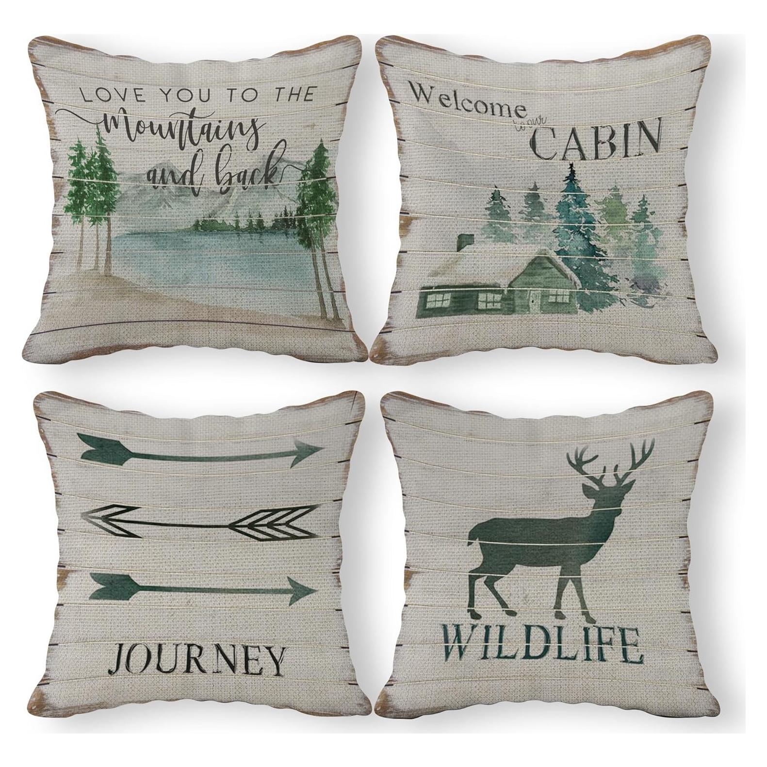 Cojines Decorativos SiuSue 45.72x45.72 cm Beige Cabina 1 - Juego de 4