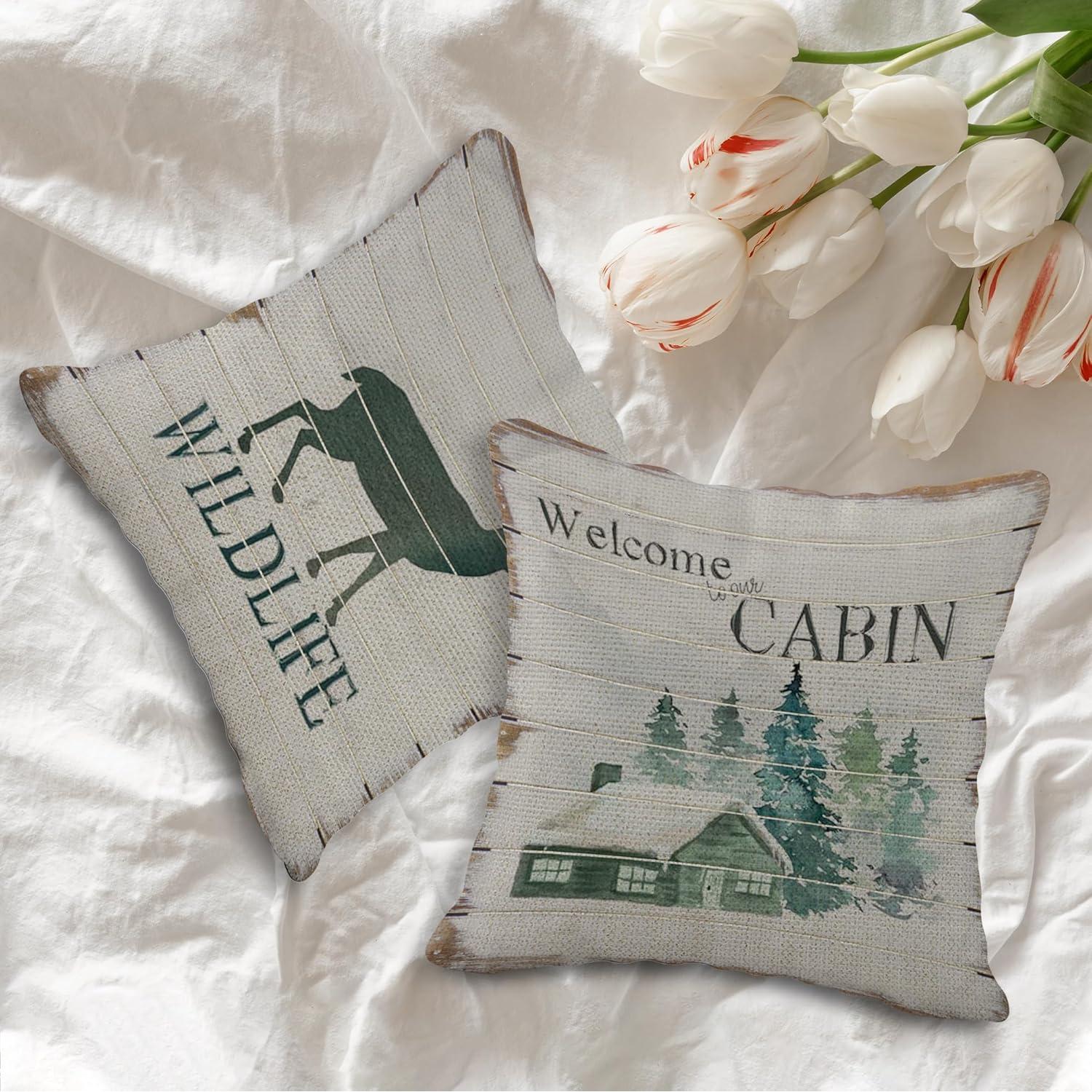 Cojines Decorativos SiuSue 45.72x45.72 cm Beige Cabina 1 - Juego de 4