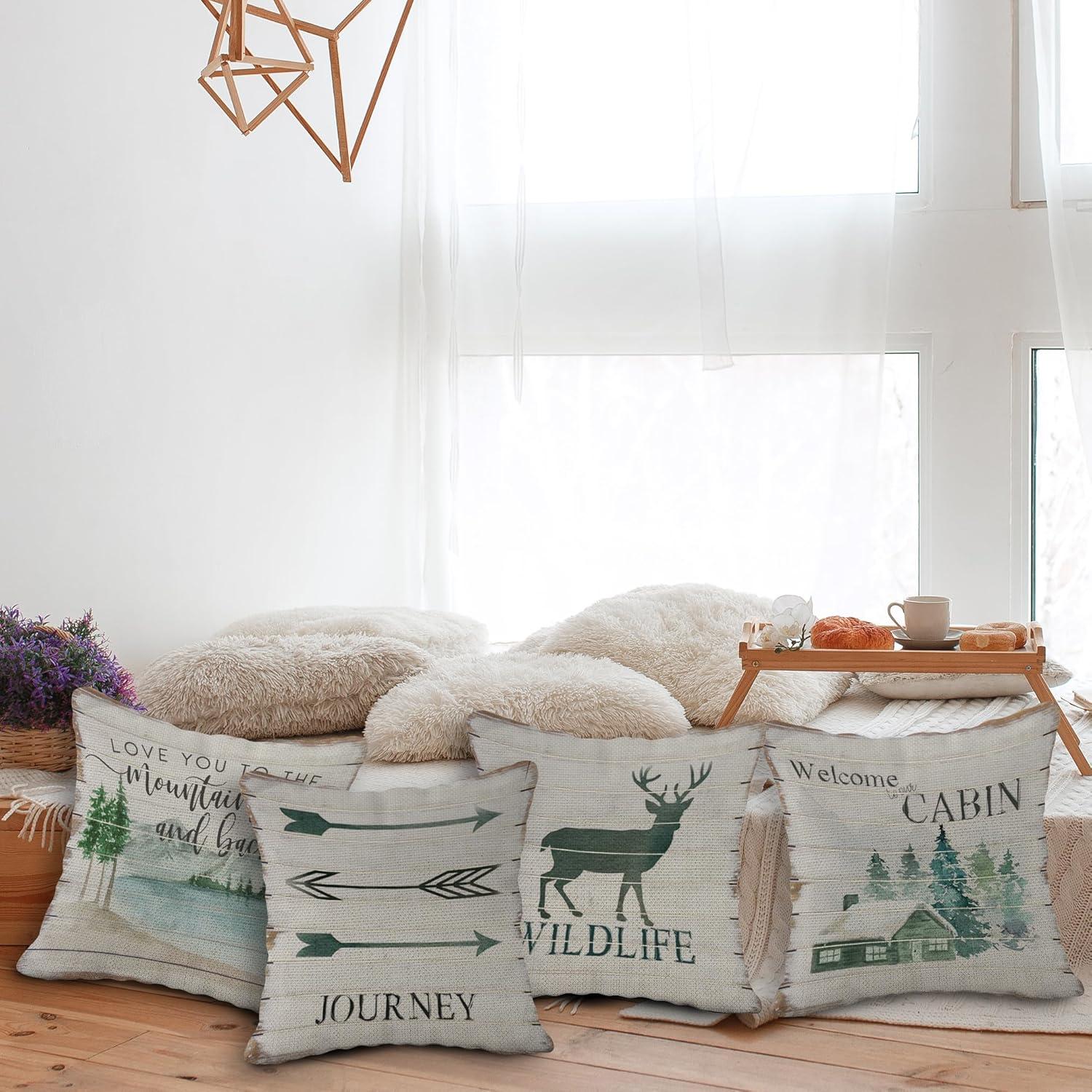 Cojines Decorativos SiuSue 45.72x45.72 cm Beige Cabina 1 - Juego de 4