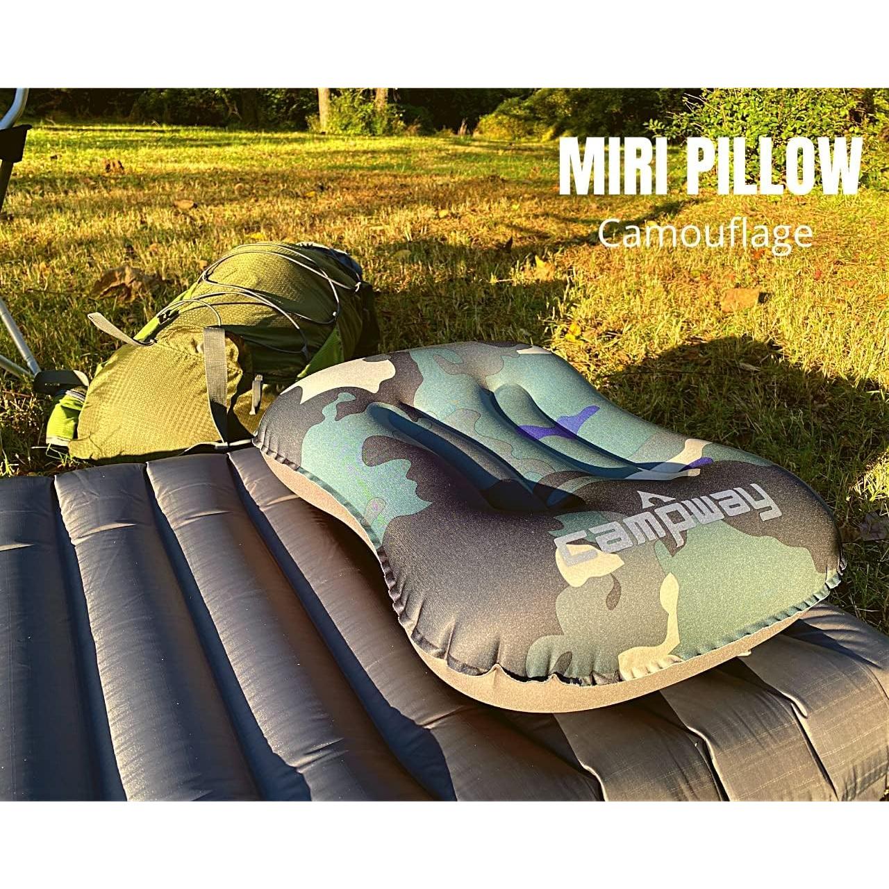 Almohada Inflable CAMPWAY MIRI para Camping y Viajes - Camuflaje
