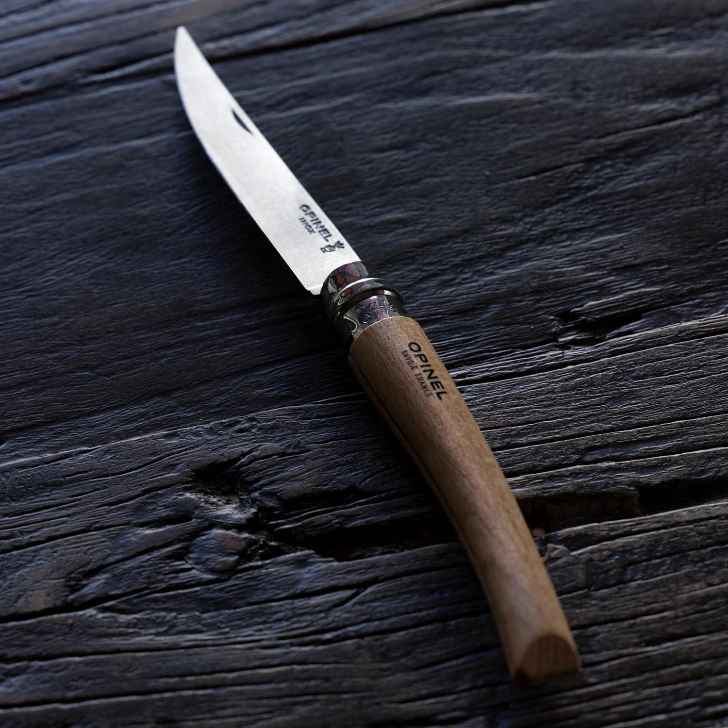 Cuchillo de Filete Plegable Opinel Effilés No. 10 Madera de Haya