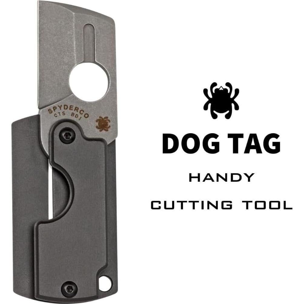 Cuchillo Plegable Spyderco Dog Tag Gen 4 Aluminio 3.0 cm