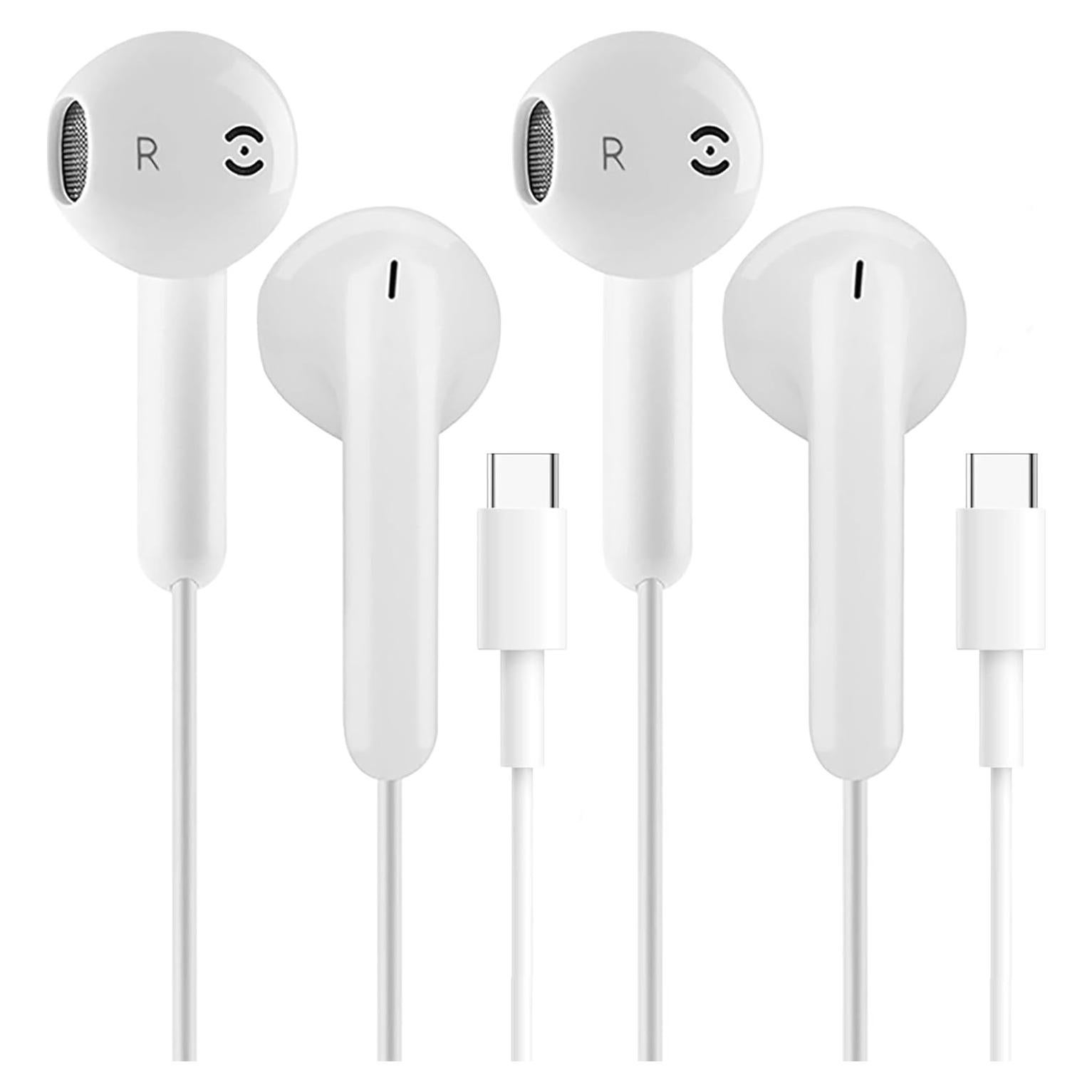 Auriculares In-Ear USB C SENNIPS para iPhone y Samsung - 2 Piezas