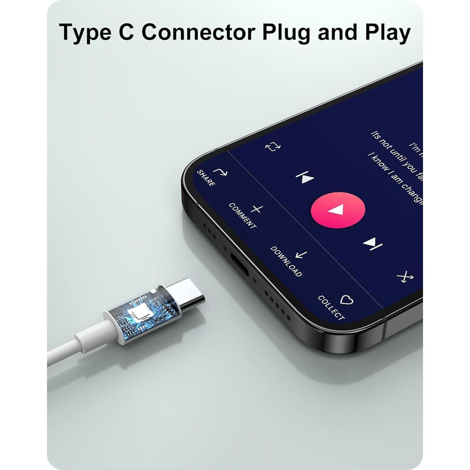 Auriculares In-Ear USB C SENNIPS para iPhone y Samsung - 2 Piezas