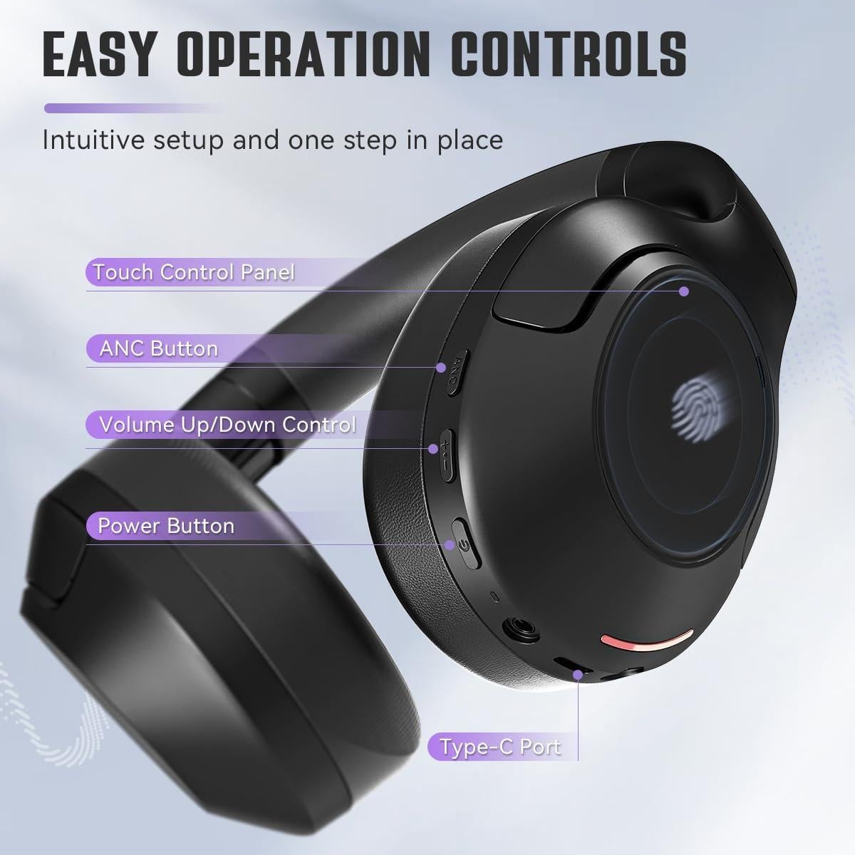 Auriculares Inalámbricos Bluetooth FIFINE X3 con ANC, 65H