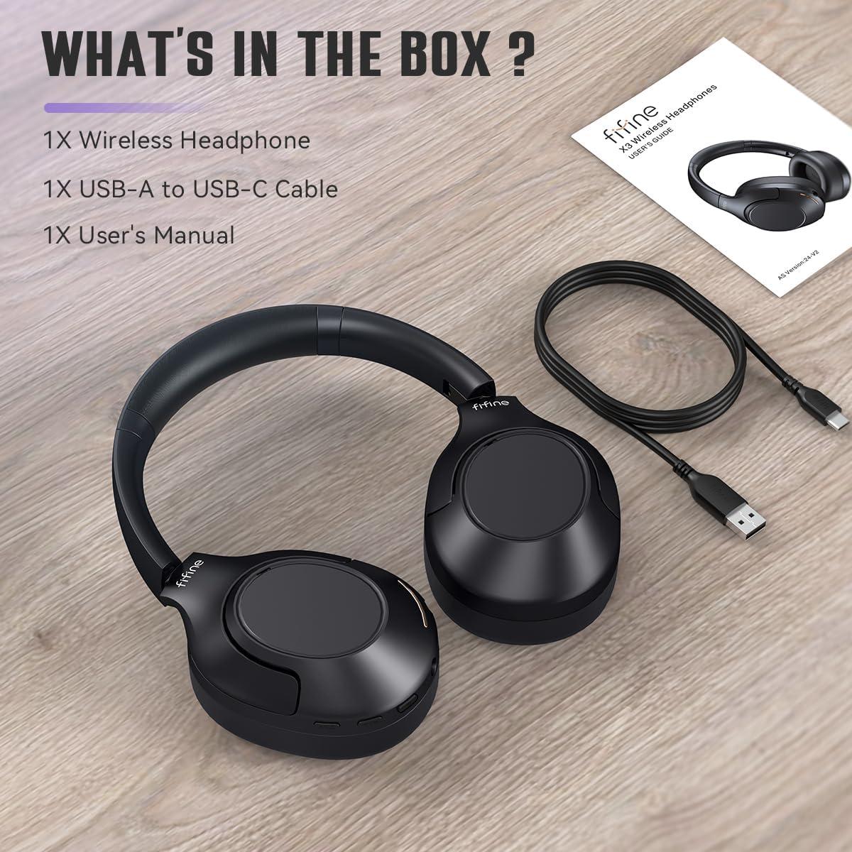 Auriculares Inalámbricos Bluetooth FIFINE X3 con ANC, 65H