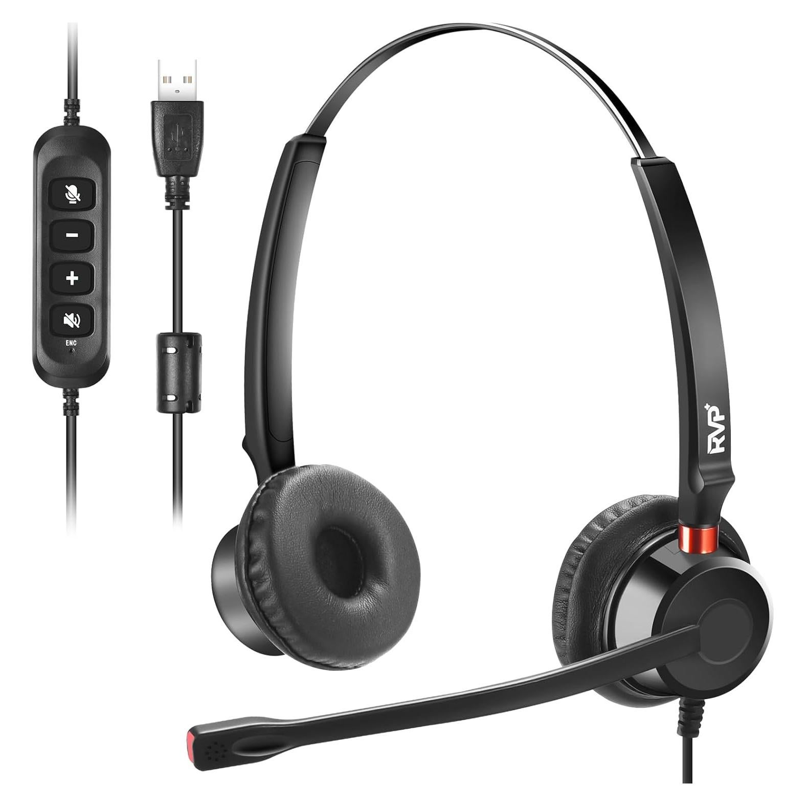 Auriculares USB RVP+ con Cancelación de Ruido ENC - Negro
