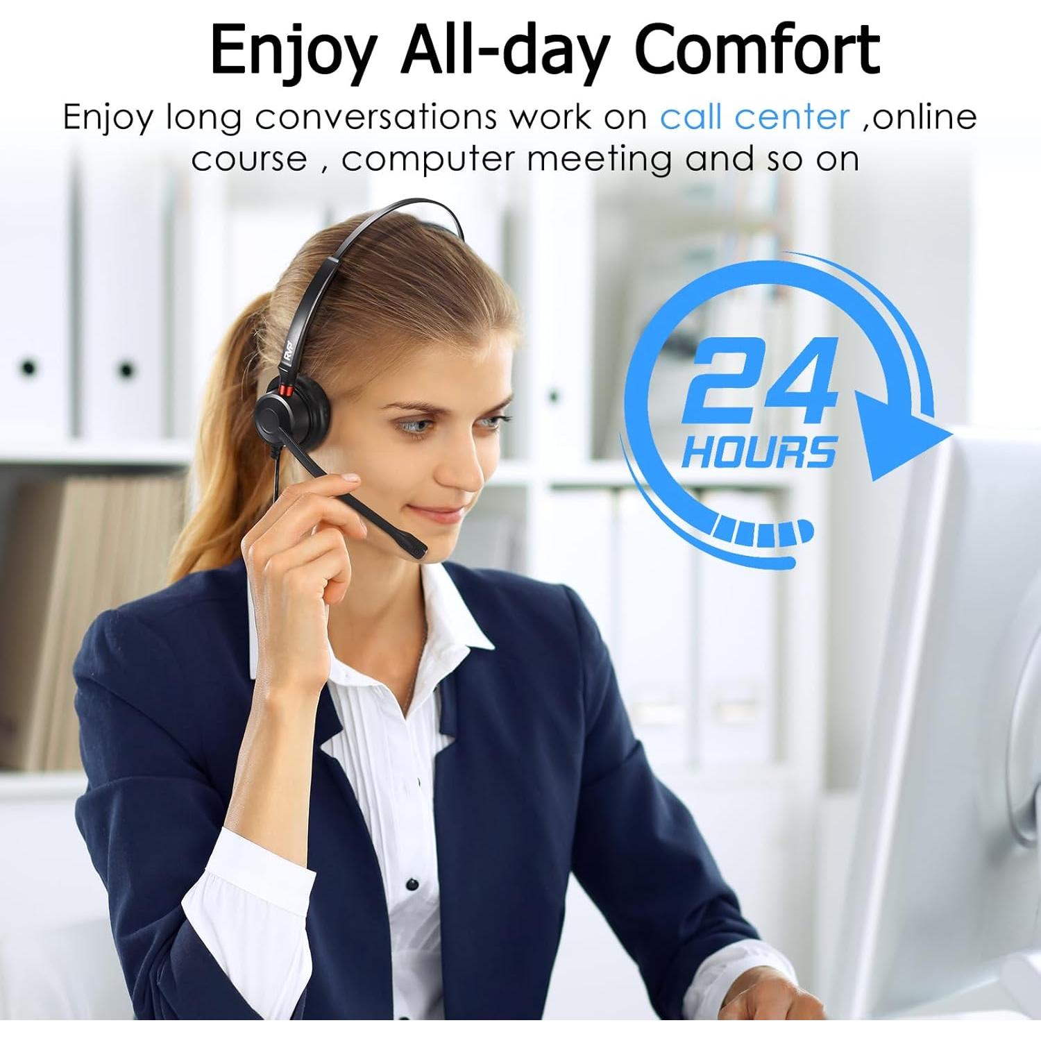 Auriculares USB RVP+ con Cancelación de Ruido ENC - Negro