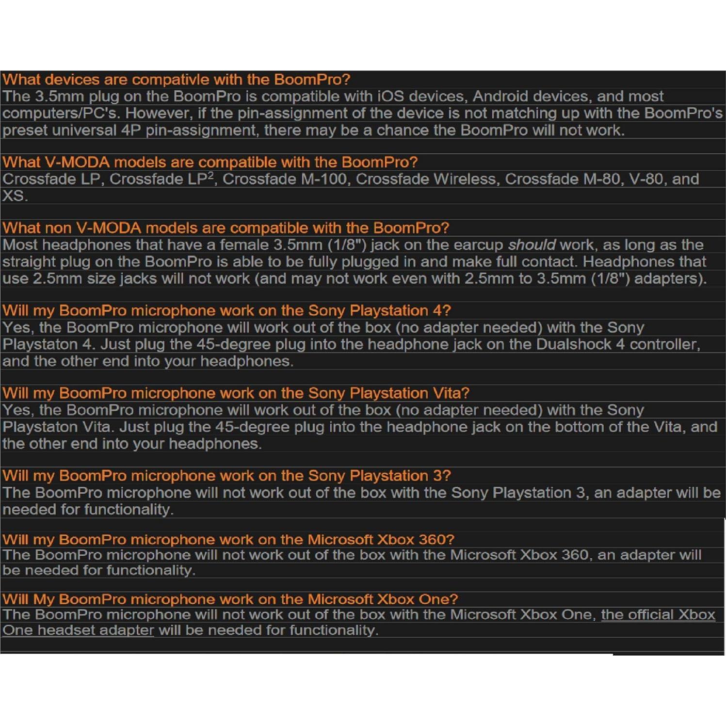 Micrófono BoomPro V-MODA Desmontable 3.5mm para Auriculares