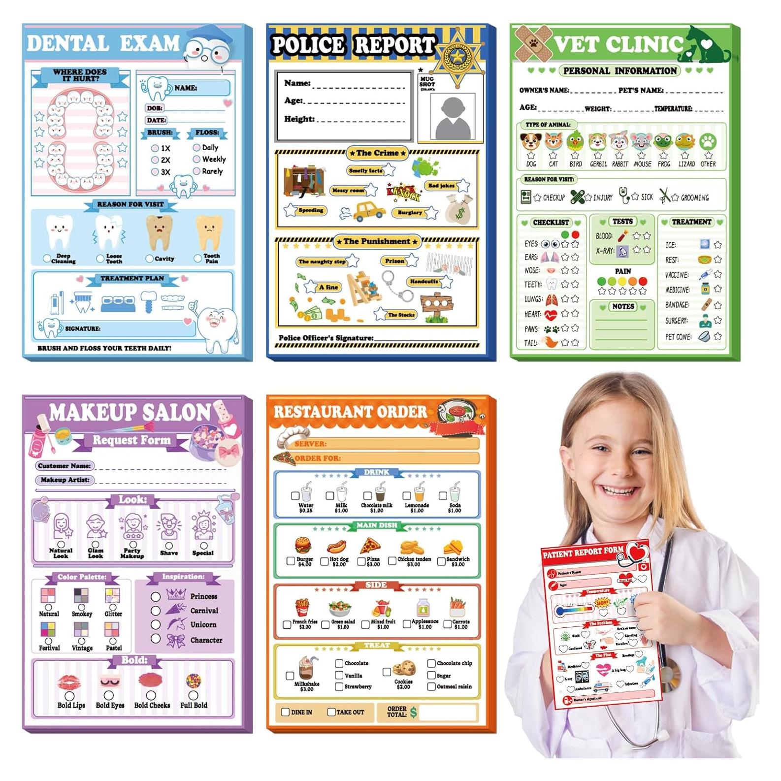 Eaasty 6 Notepads de Juego de Imaginación 40 Páginas