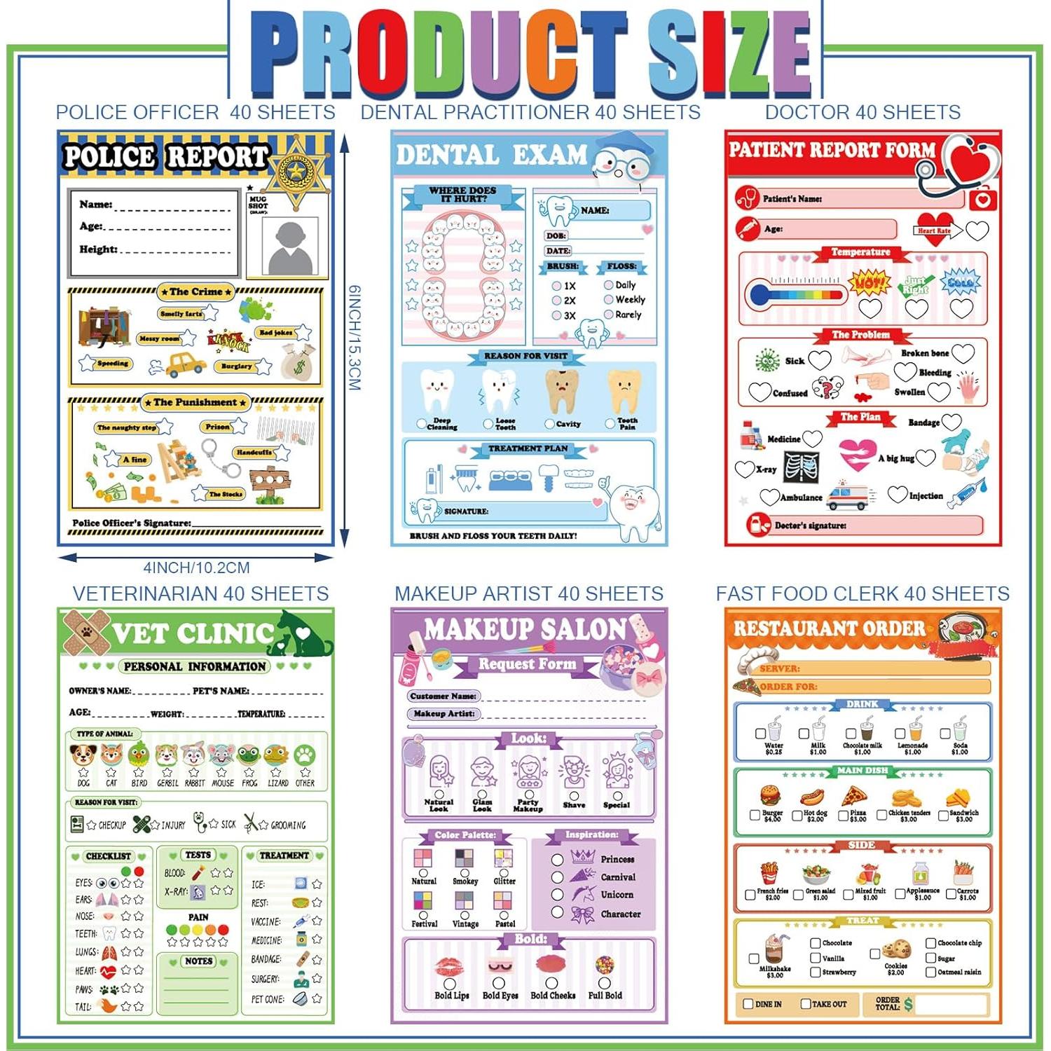 Eaasty 6 Notepads de Juego de Imaginación 40 Páginas