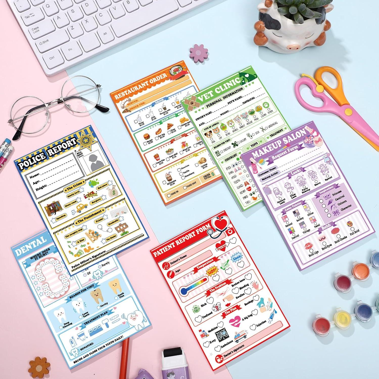 Eaasty 6 Notepads de Juego de Imaginación 40 Páginas