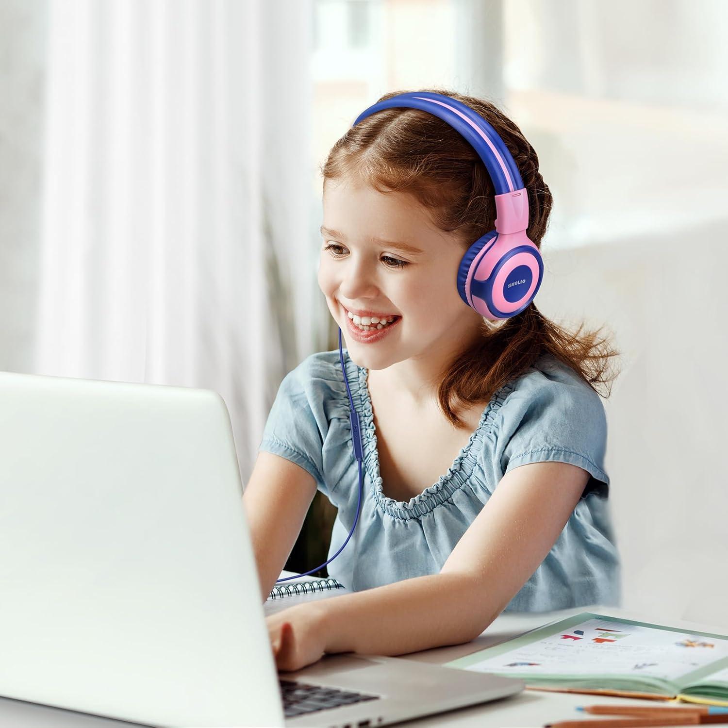 Auriculares con Cable SIMOLIO para Niños 2 Paquete 75dB/85dB/94dB