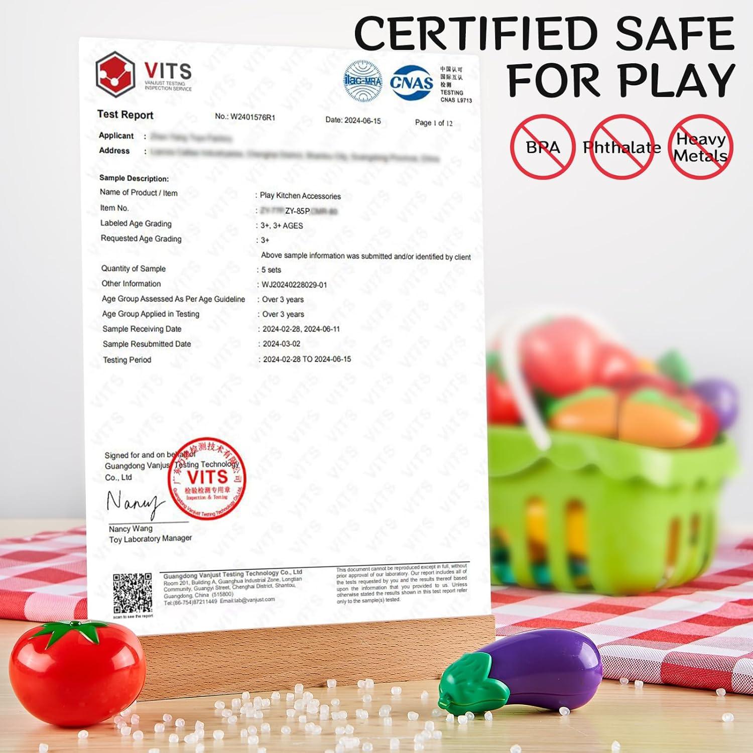 Juego de Comida de 85 Piezas Kidsciety para Niños