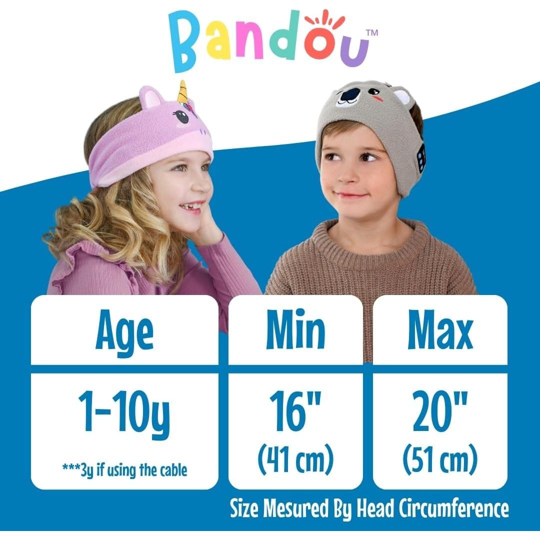 Auriculares Inalámbricos y con Cable Bandou 2.0 para Niños - Ajuste Cómodo y Volumen Seguro
