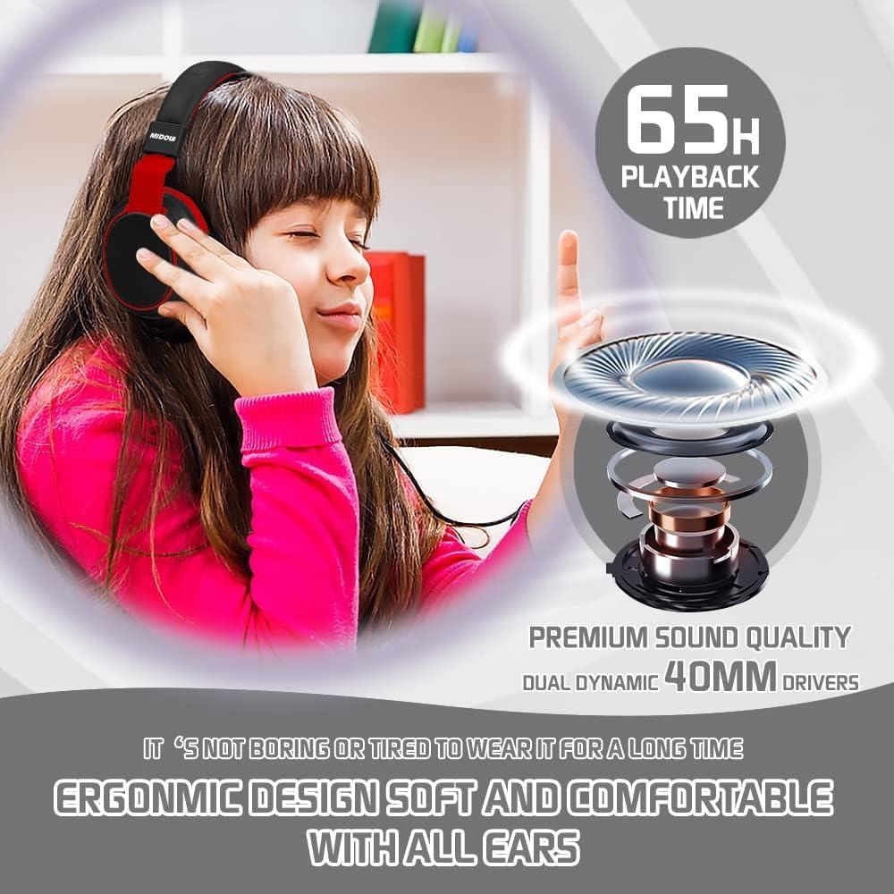 Auriculares Inalámbricos MIDOLA para Niños Bluetooth 5.3 60H