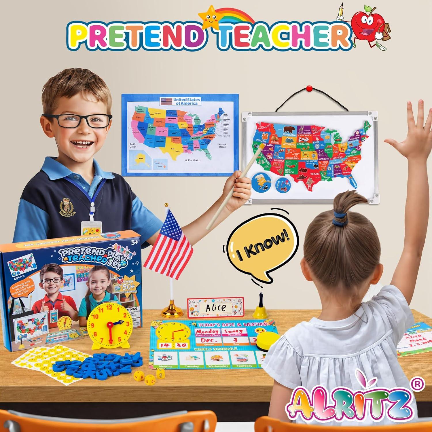 Juego de Rol Escolar Alritz con Mapa y Pizarra Blanca